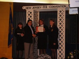 Photo of a presentation of a State FFA Degree at the 2008 State Convention