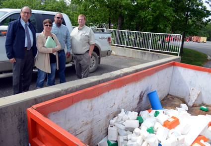 Photo of plastic pesticide container recycling day in Cumberland County