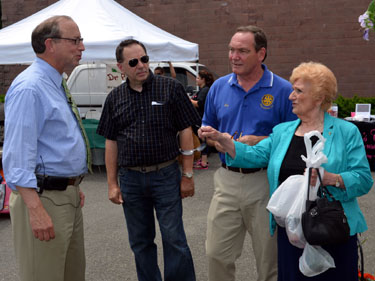 Photo of Hasbrouck Heights officials at the farmers market