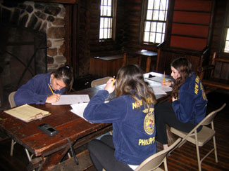Photo of FFA members participating in the Press Release-writing event.