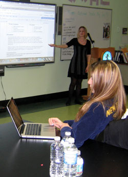 Photo of Tiffany Morey teaching a CASE lesson