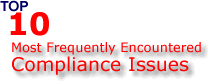 Upon completion of the marina compliance assistance project, OLEM evaluated all findings from the marina project. This allowed us to identify the top 10 most frequently encountered environmental issues.