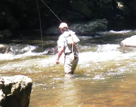 Trout fishing in Ken Lockwood Gorge