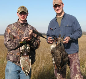 Two successful duck hunters