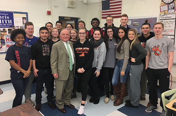 Commissioner Badolato was hosted last week by student Desiree Ramos and Hamilton West High School’s Government and Law Related Experiences (GALRE) honors class to talk about his experience in State Government and the practice of law. 
