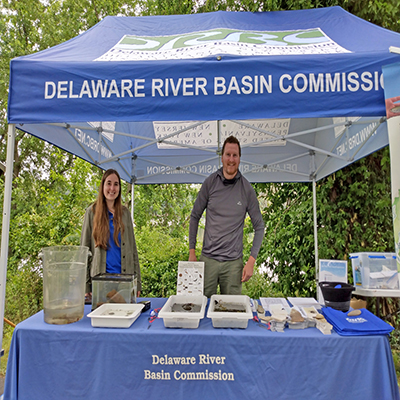 DRBC staff at the Trenton Youth Fishing Derby. Photo by the DRBC.