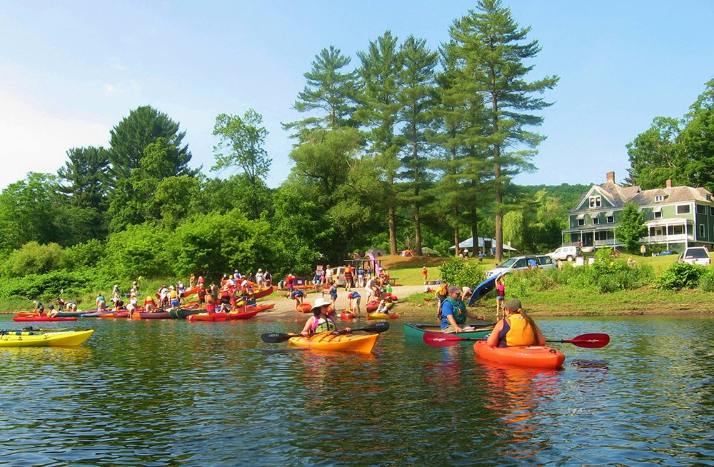 Delaware River Sojourners launch from the Lackawaxen Access on the Delaware River. Photo by the Delaware River Sojourn.