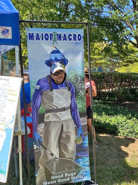 Attendees could get their photo taken as "Major Macro," a watershed scientist. Photo by DRBC.