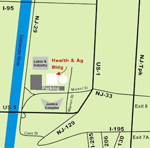 Map of DOH in Trenton
