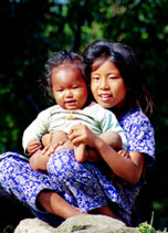 child and mom
