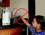 don't put pesticides in food containers like milk cartons