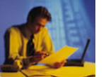 Man Working with Paper