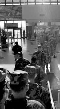 troops in the airports