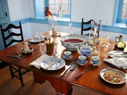 The dining area of the Old Barracks officers' quarters