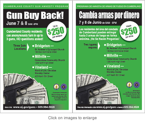 Cumberland Gun Buy Back Posters