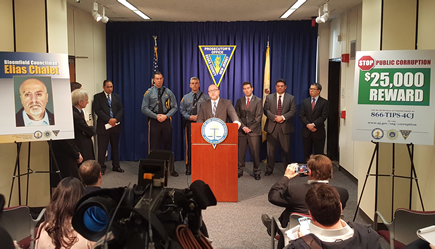 Attorney General Christopher S. Porrino today announced two new initiatives to fight public corruption, including a reward program.