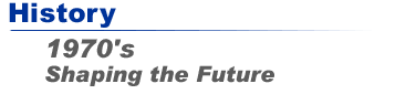 History - 1970's - Shaping the Future