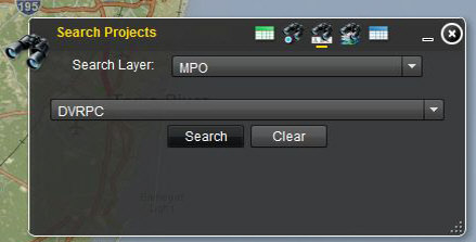Search Projects layer Menu Image