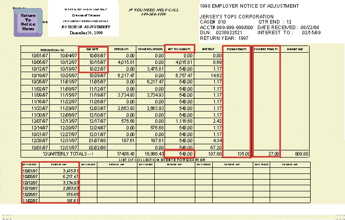 Weekly Remitters Sample Notice