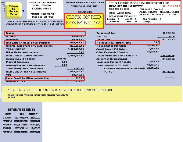 Gross Income Tax Resident Sample Notice