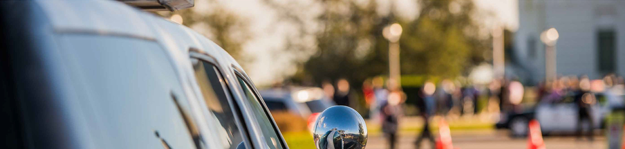 Side view of a police vehicle