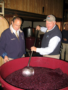 Photo of Assemblyman Doug Fisher and Secretary Kuperus at Amalthea Cellars