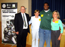 Photo of Ed McManus, Brielle Schools Business Administrator; Karen Crosson, NJDA; Adrien Clarke; and Jill Niglio, NJDA