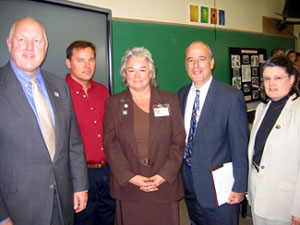 Photo of Secretary Kuperus, Professor Craig Tolley, Jan-Marie Traynor, College VP Dominick Latorraca and Nancy Trivette, NJDA Ag Ed Coordinator