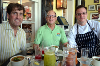 Photo of Curtis Bradshaw of Cape Resorts, Secretary Fisher and Congress Hall Exec Chef Jeremy Einhorn