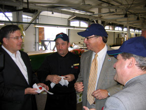 Photo of Brian Hughes, Mark Ellis, Secretary Fisher and Jeff Zeiger