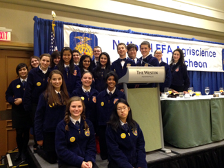 Photo of the Biotechnology High School FFA Agriscience Fair participants