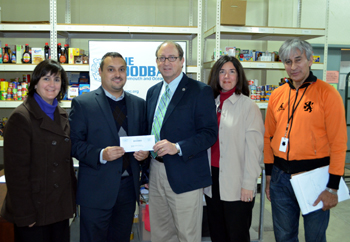 Photo of the Community Food Pantry Fund Check Presentation