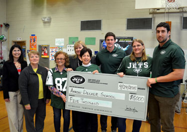 Photo of the Aaron Decker School Jets check presentation