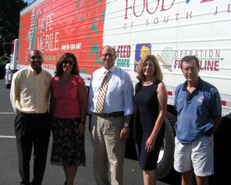 Photo of Joe Njorge, Rose Tricari, Secretary Fisher, Celeste Riley and John Burzichellie