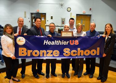 Photo of Bartle School officials accepting HUSSC Award