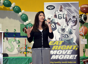 Photo of Arleen Ramos-Szatmary of the NJDA during the program