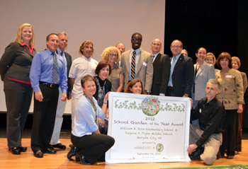 Photo of Margate City Schools accepting their school garden award