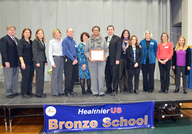 Photo of Metuchen officials accepting the award
