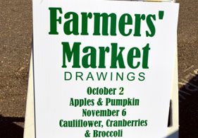 Photo of a farmers market sign - Click to enlarge
