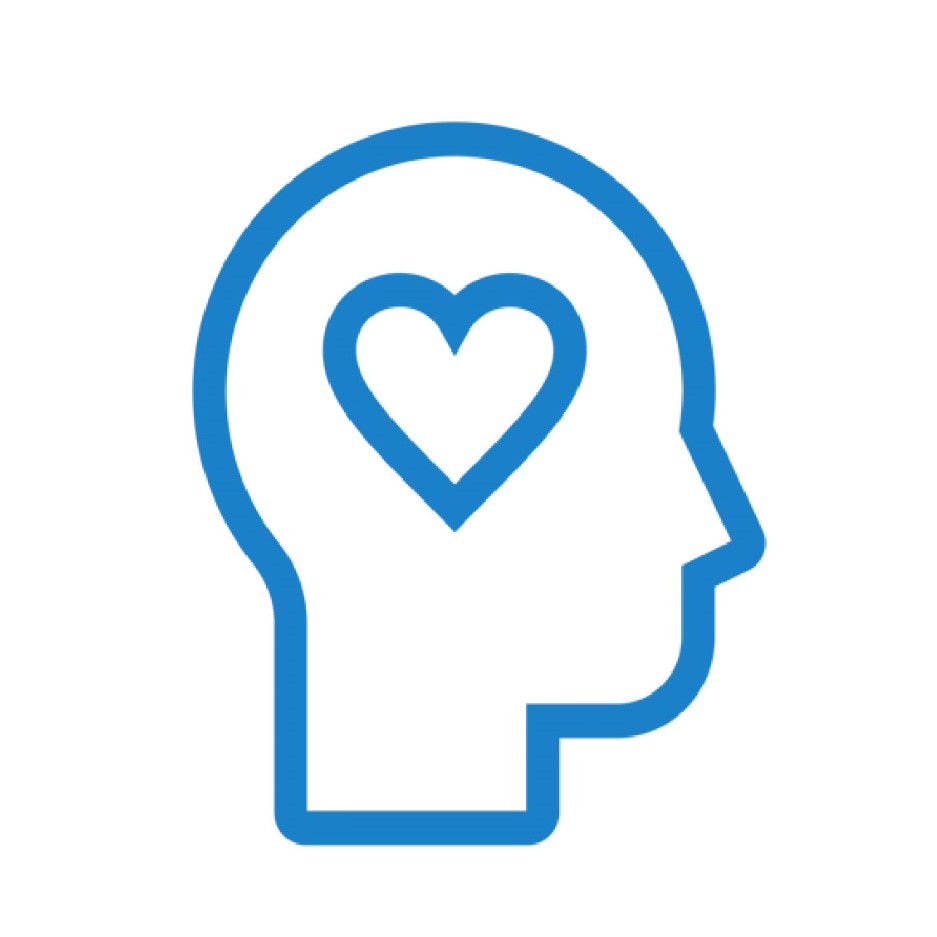 Icon: A head with heart inside