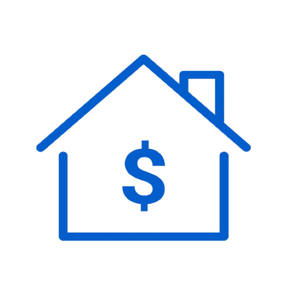 Icon: A house with a dollar sign inside