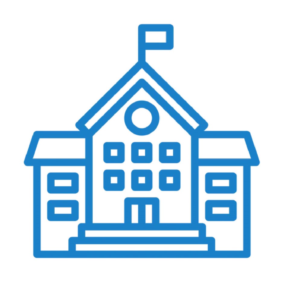 Icon: Building with a flag on the top