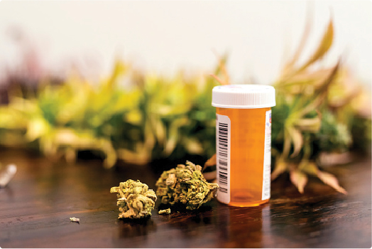 Cannabis and RX bottle : PHOTO