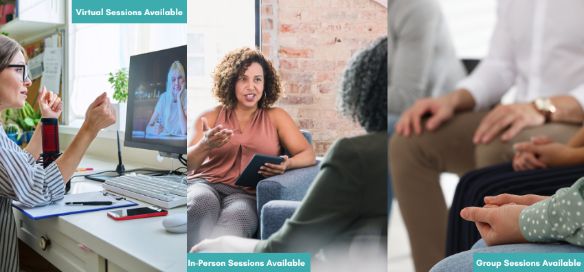 People having a virtual meeting