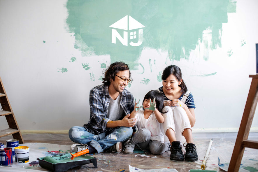 asian family painting