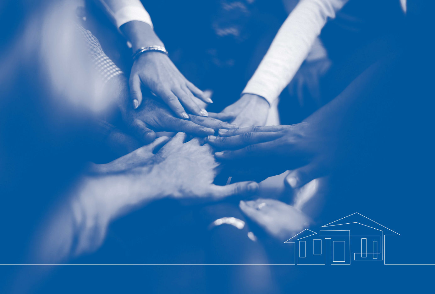 hands in a huddle
