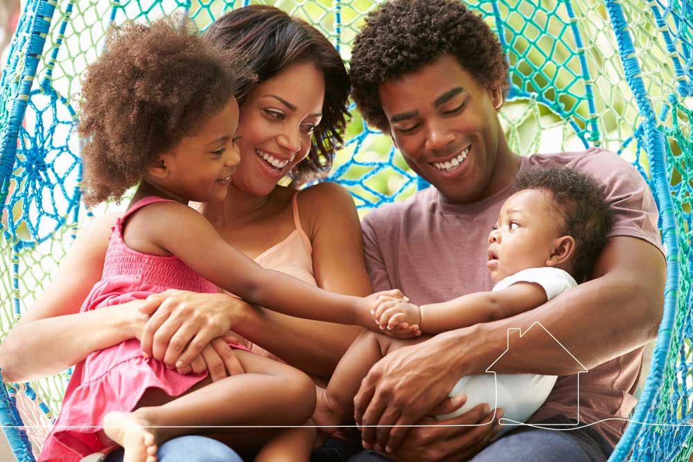 father and daughter on a couch