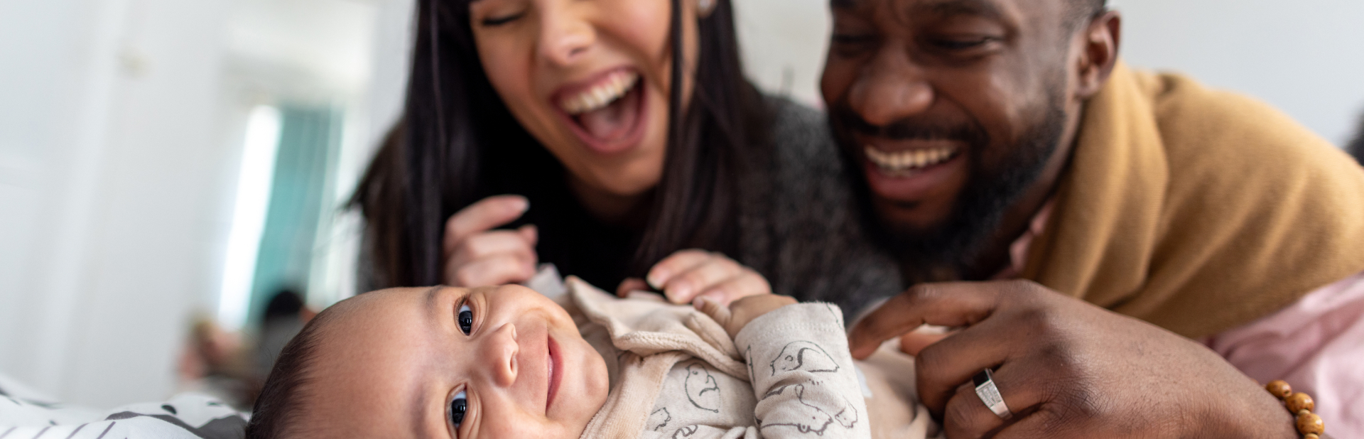 A family playing at the park