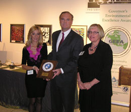 (from left to right): Helen Henderson (Policy Advocate, American Littoral Society); Commissioner Bob Martin (NJDEP); Judy DeFiglio (American Littoral Society)