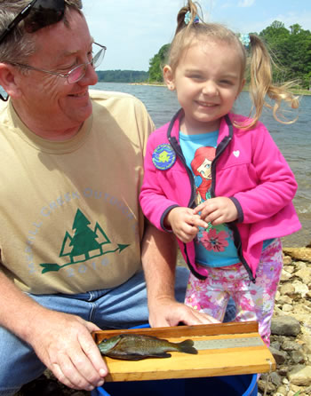 Father and daughter at Merrill Creek Reservoir event